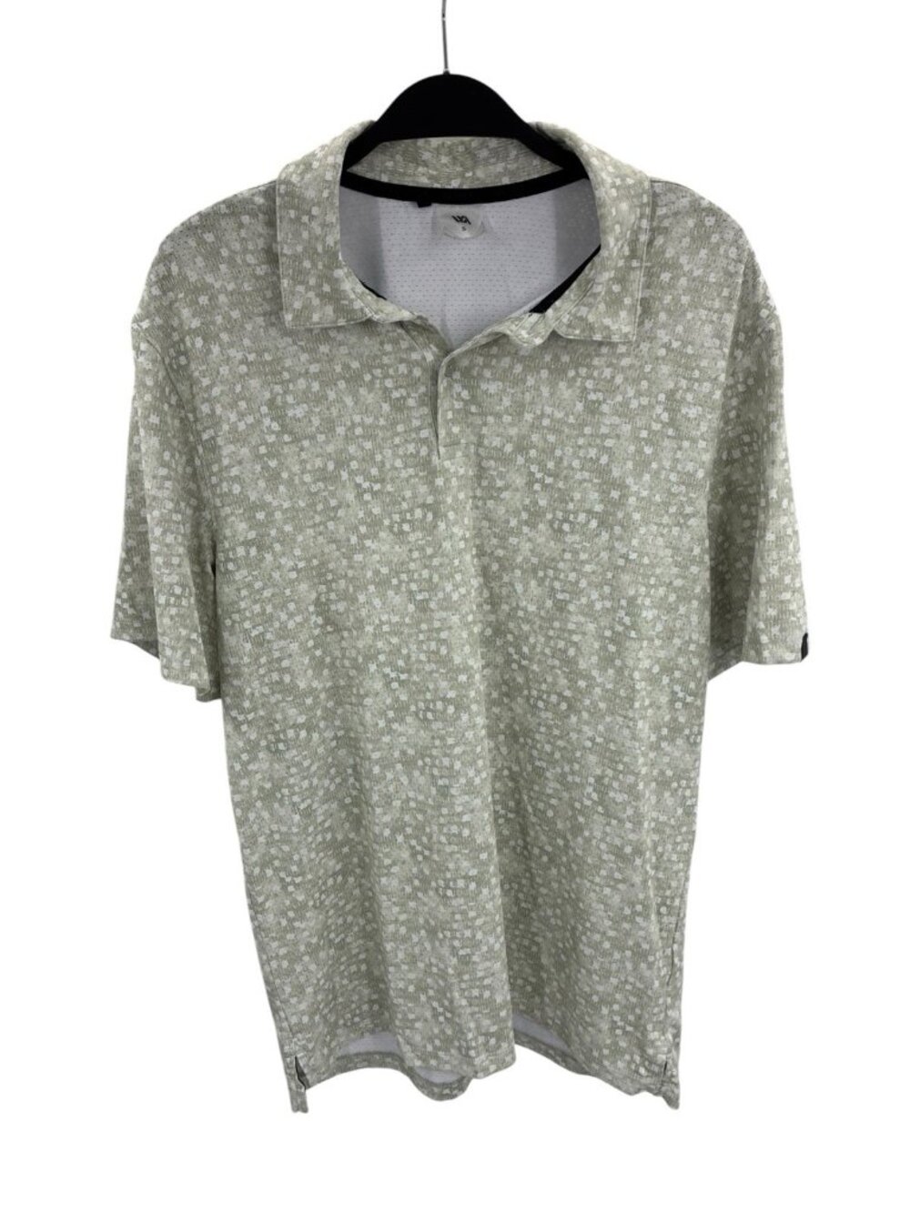 VRST Mens Golf Polo Shirt Size S Green White Performance Stretch Short Sleeve - Picture 2 of 7